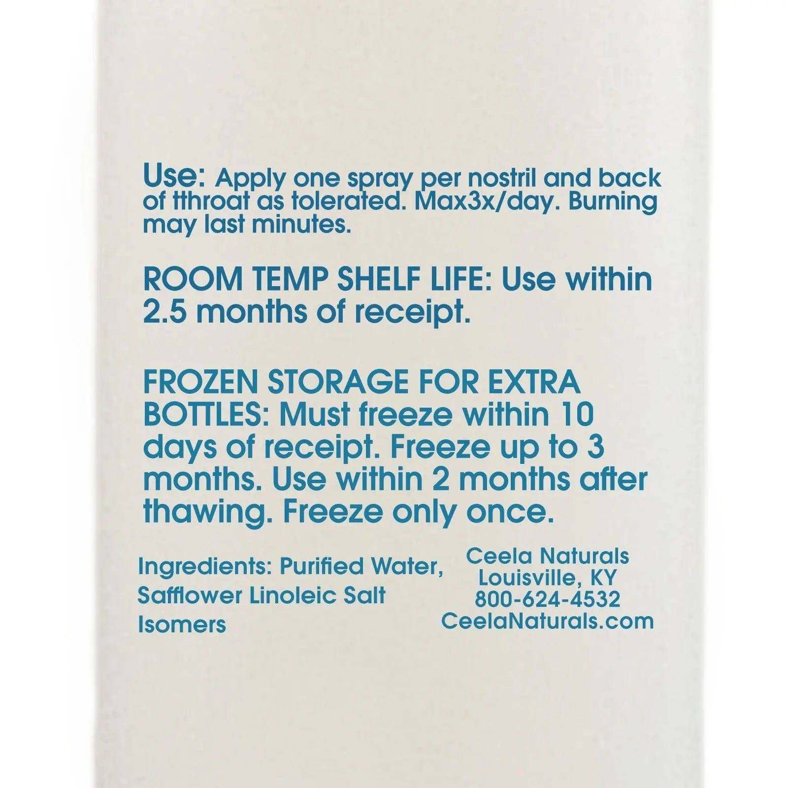 Quorum Sense NOW Nasal Cleansing Sprays CLA Enriched Formula Ceela Naturals