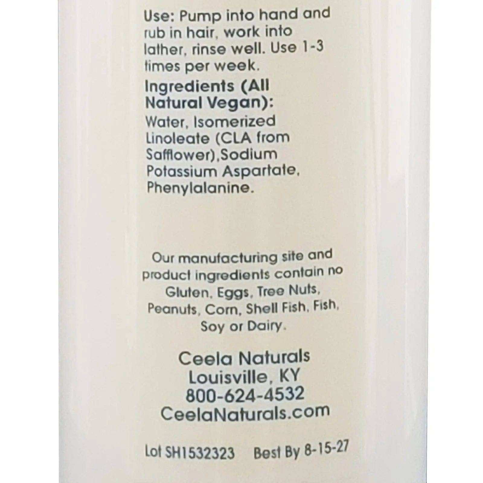 Shampoo CLA Restores Natural Biome to support dandruff and eczema Ceela Naturals
