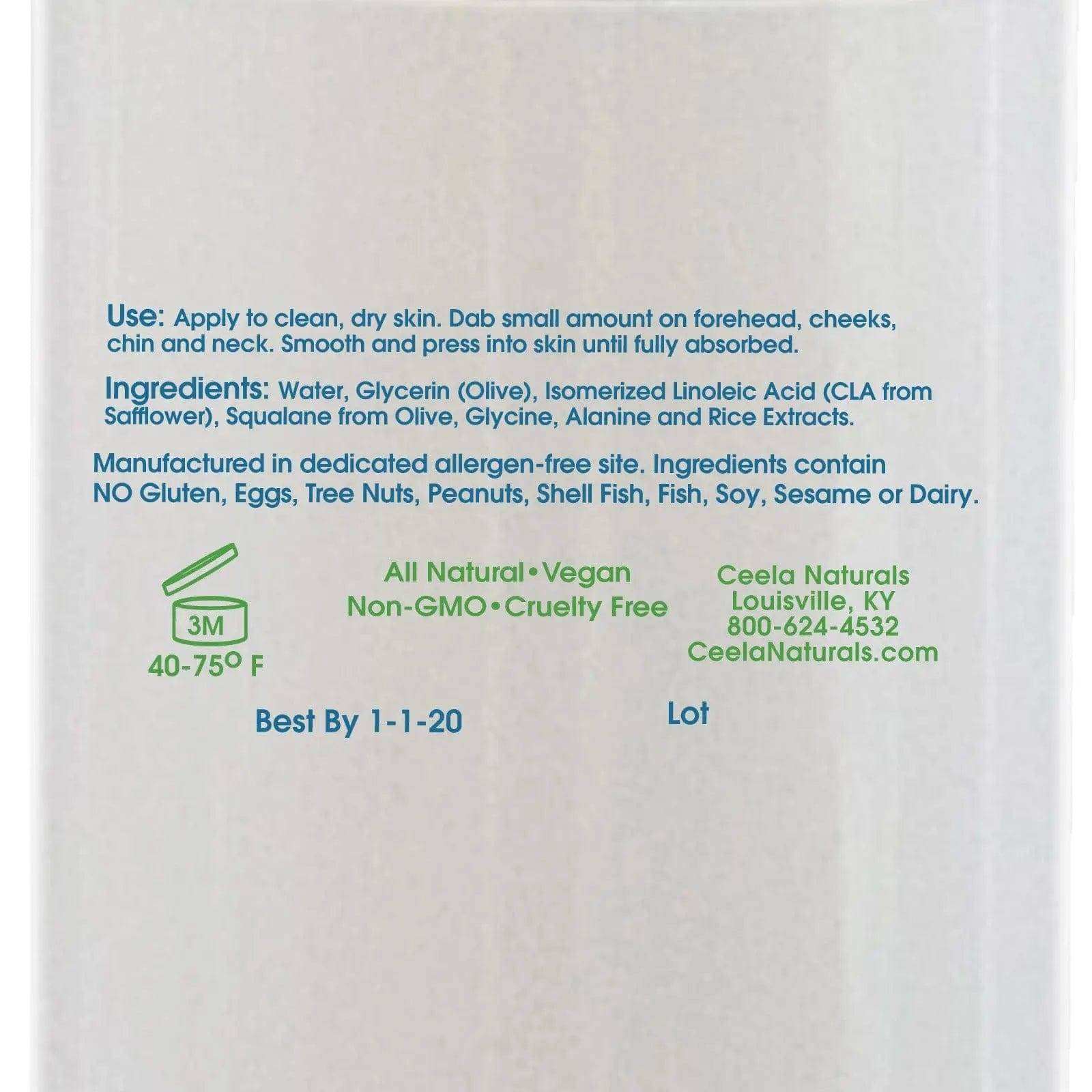 Just 3 Face Cream pure simple eczema support Ceela Naturals