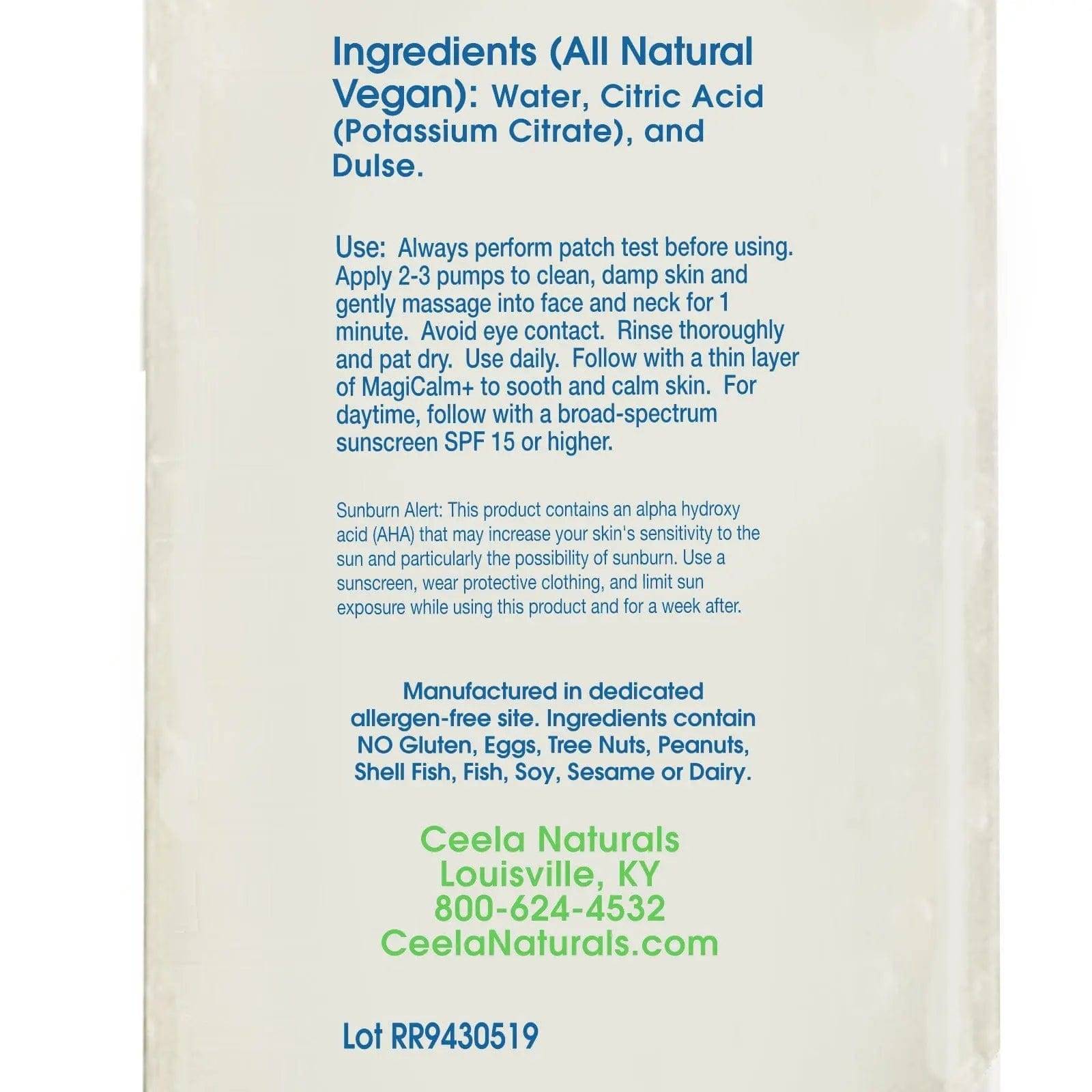 Resolve &amp; Renew Gel Exfoliant Dry Oily Skin uses Citric Acid Ceela Naturals