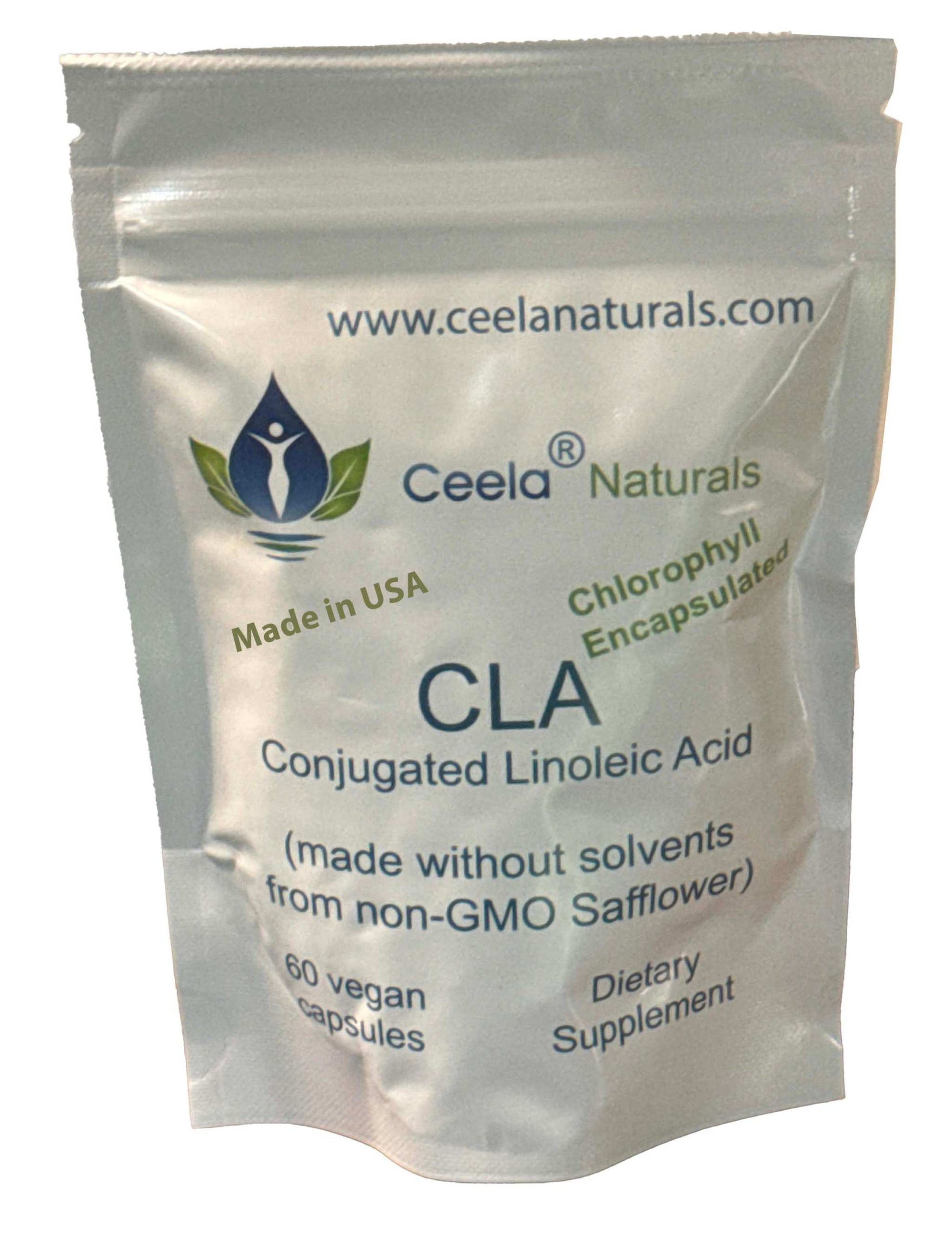 CLA: pure Single isomer CLA; made in USA supports cognition and lean muscle mass. Made from non-GMO Safflower.