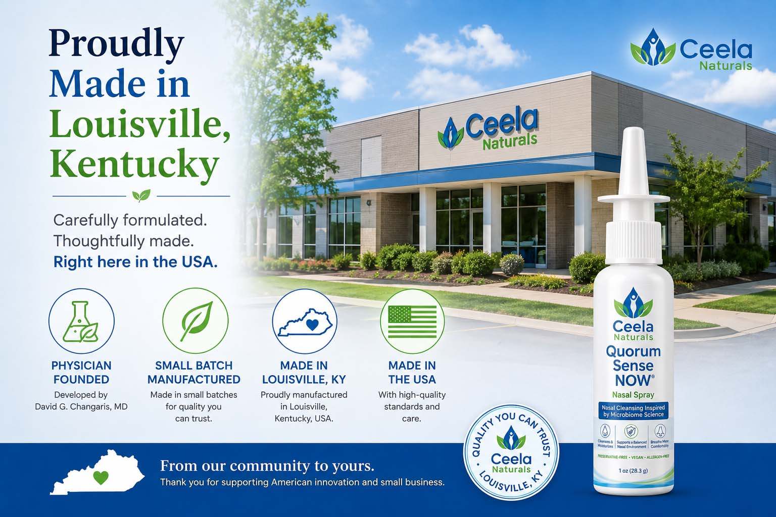 Quorum Sense NOW! CLA Nasal Spray | Preservative-Free Nasal Microbiome Support